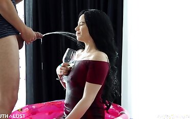 Rain Pissed, Gagged and Facialed Kinky Fetish Porn